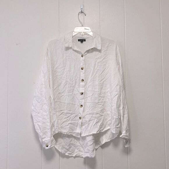 Style Envy White Button Down Top - Picture 1 of 5